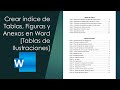 Crear Tabla de Ilustraciones [índice de cuadros, figuras y anexos] en Word