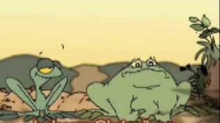 Very Funny Two Frogs Fly Eating Competition Cartoon