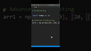 Advanced Broadcasting #python #numpy #shorts