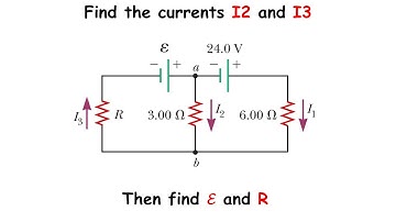 [Serway Problem 27.20] In the circuit of Figure P27.20, the current I1 = 3.00 A and the values of ℰ