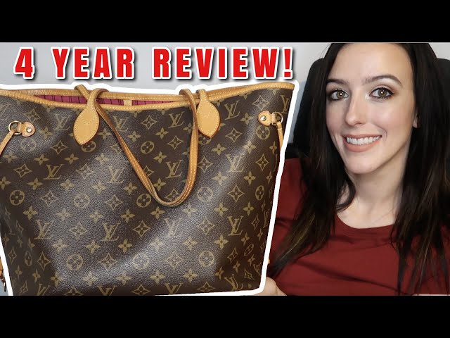 LOUIS VUITTON NEVERFULL!! A FULL REVIEW!! PROS, CONS, WEAR AND TEAR!  EVERYTHING YOU NEED TO KNOW!!! 
