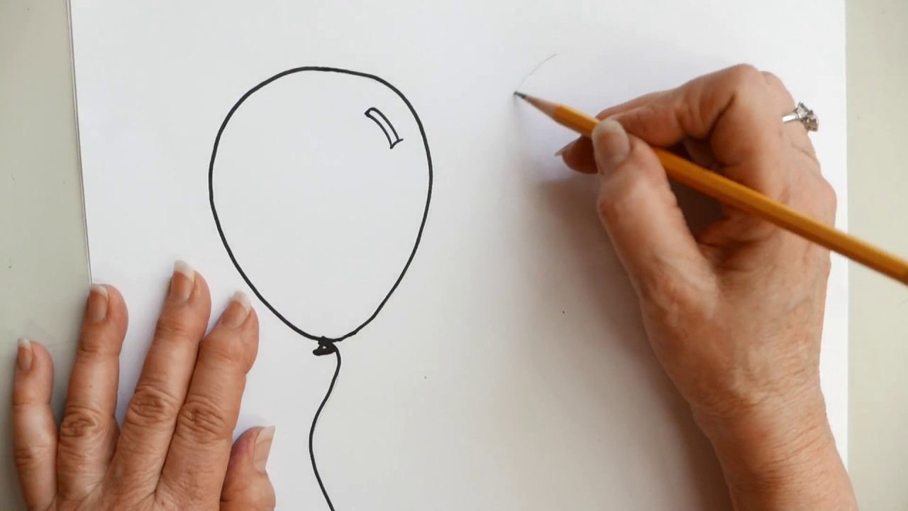 Uppvaknande maskin Mata på how to draw a balon Formuläret Skorpa rulle