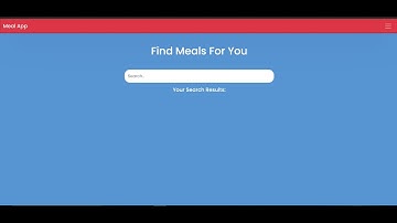 Meal App project | for coding ninjas cc skill test-2