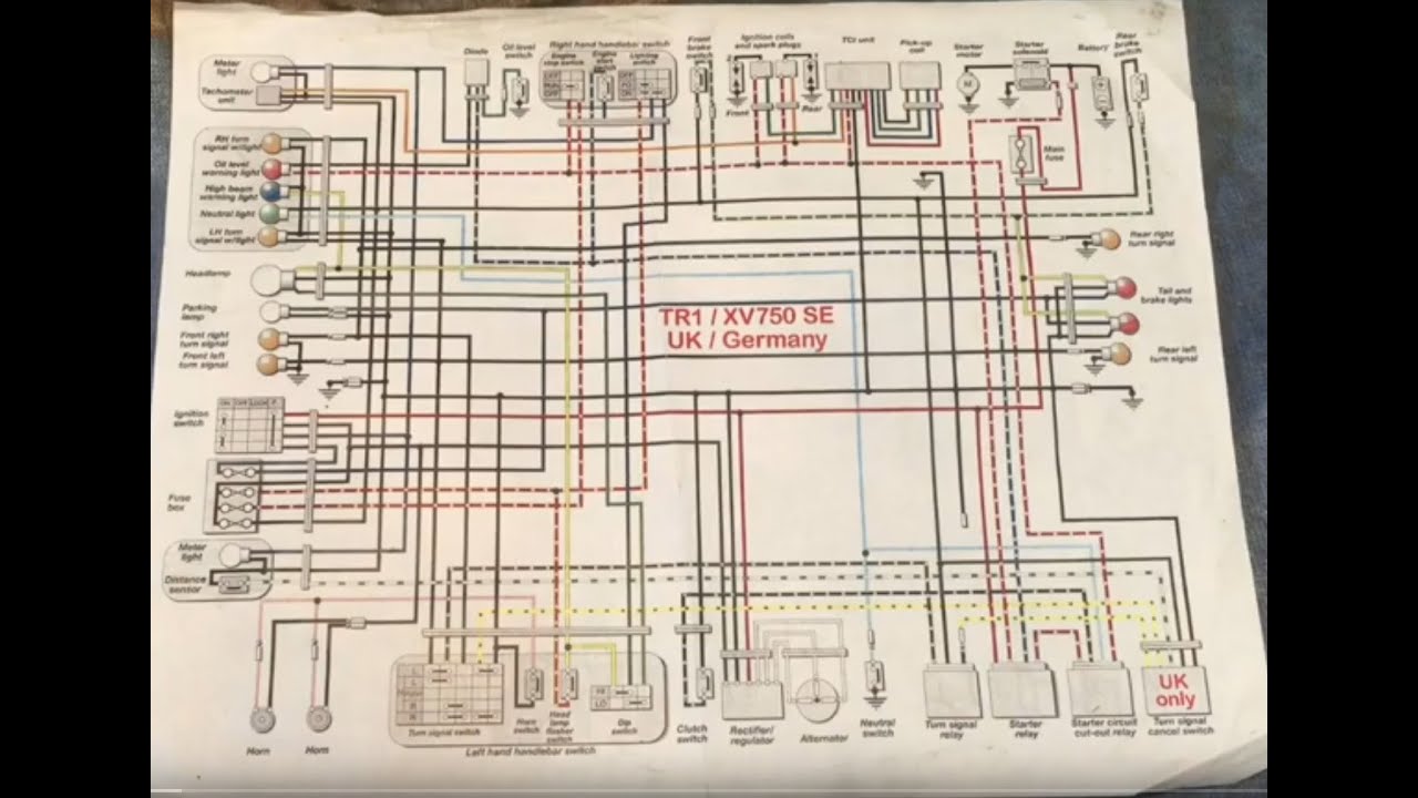 Xv750 Wiring Diagram - Simple Motorcycle Wiring Diagram For Choppers