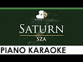 SZA - Saturn - LOWER Key (Piano Karaoke Instrumental)
