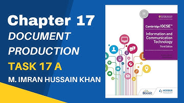 Task 17a O Level | IGCSE Code 0417  Hodder Book 3rd Edition Document Production Chapter 17
