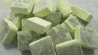 Crispy glittery green gym chalk | Crunchy | Crushing | Oddly Satisfying | ASMR
