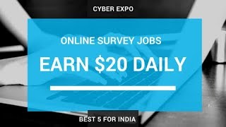 Best survey sites to earn $20 in day from india-
http://www.clixsense.com/?8020594 5. http://thepanelstation.com 4.
https://in.toluna.com/ 3.https://www.glob...