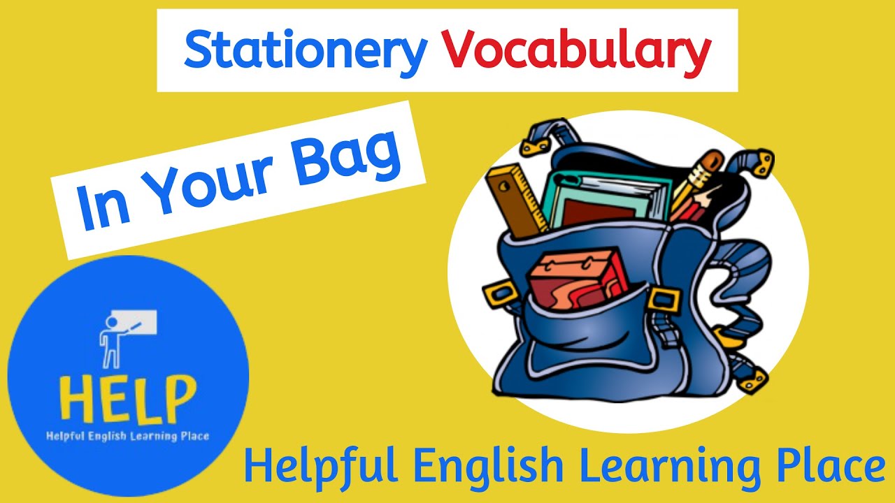 ESL Stationery Vocabulary Practice - Objects in your Bag - YouTube