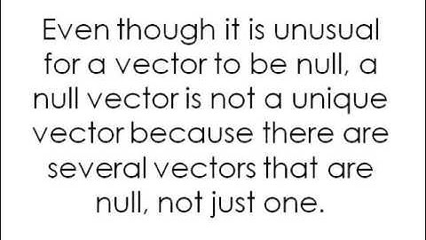 Null Vector