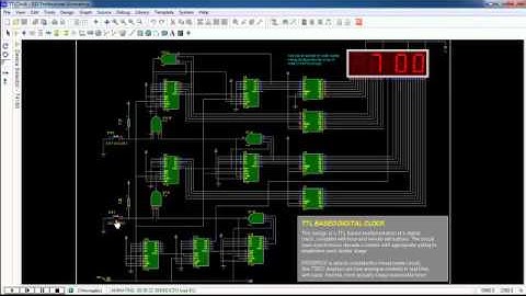 Proyek Digital #04. Jam, contoh rangkaian di Proteus ISIS