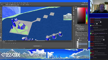 CrossCode Dev Stream - Spriting huge parallax backgrounds + Puns
