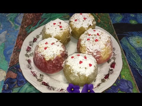 Видео рецепт Фаршированные яблоки с рисом в духовке