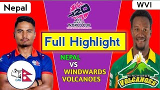 Highlight | Nepal VS  Windward Islands T20 Crickets | Full Highlight | Windwards Vs Nepal Highlight