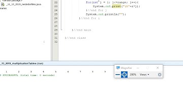 Multiplication Table - Java One