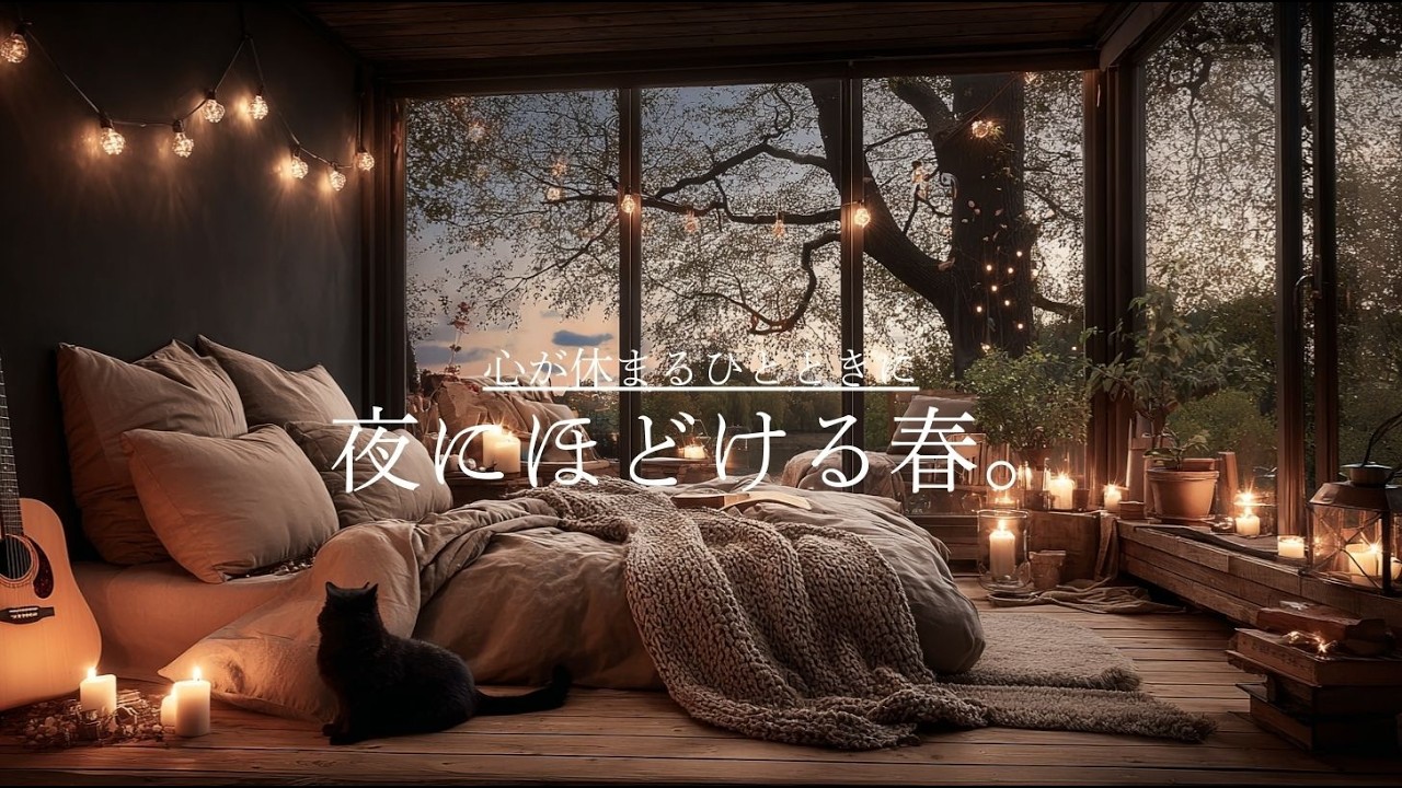 【癒やされるBGM】🌙心が休まるひとときに、夜にほどける春。