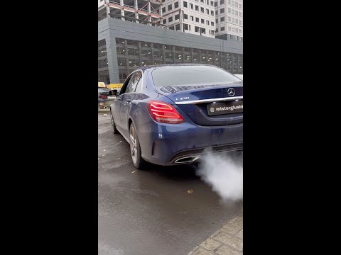 ТОПОВЫЙ ВЫХЛОП НА W205 МЕРС ВСЕ В ШОКЕ #shorts #mercedes #mercedesbenz #amg #cla #e #exhaust