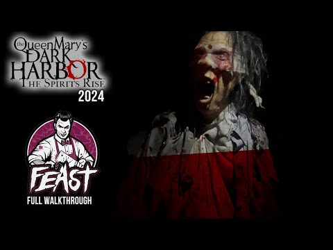 FEAST maze at The Queen Mary&#039;s Dark Harbor 2024 - FULL WALKTHROUGH