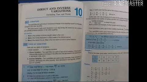 DIRECT AND INVERSE VARIATIONS PART I  VIII STD