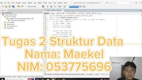 Tugas 2 Struktur Data UT | membuat MergeSort dan Counting Sort menggunakan java di Netbeans 