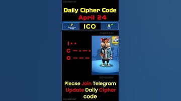 Daily cipher hamster kombat today | 24 April hamster kombat daily cipher combo | Daily combo