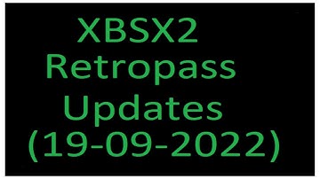 XBSX2, Retropass Update (09-19-2022)