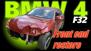 BMW 4 (F32). Front end restore. Ремонт переда. видео