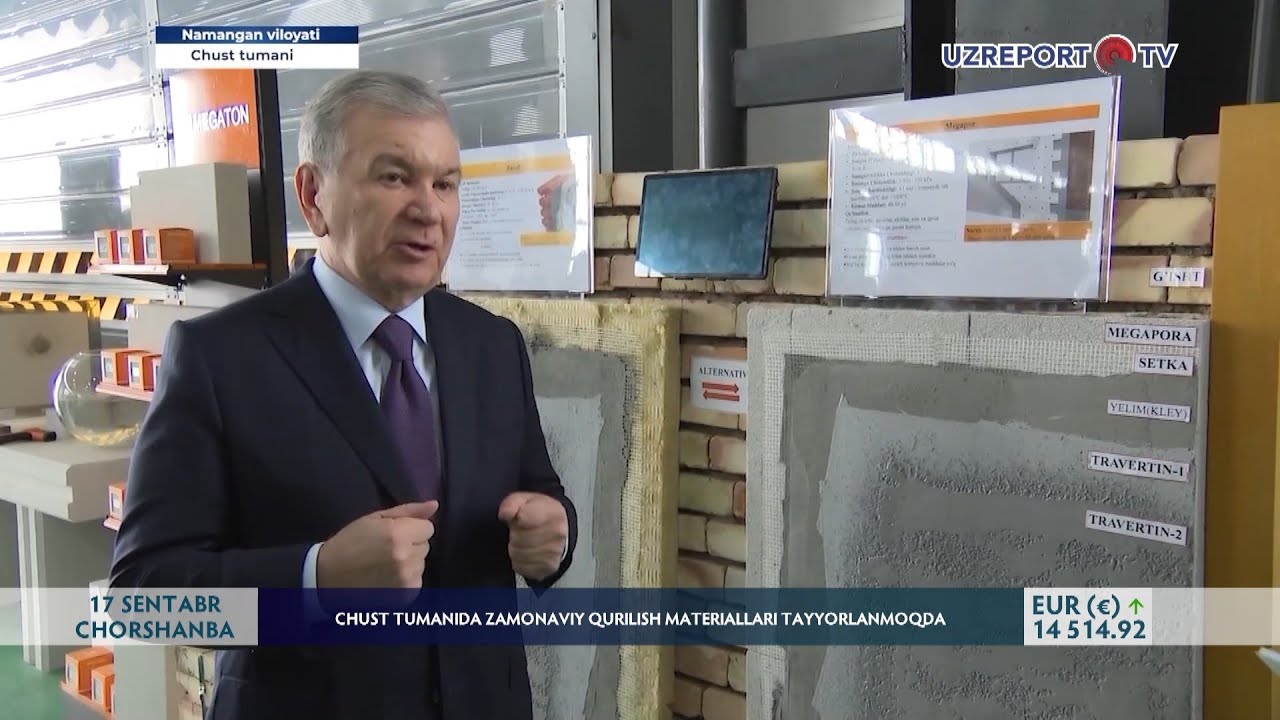 Chust tumanida zamonaviy qurilish materiallari tayyorlanmoqda