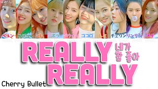 【日本語字幕/かなるび/歌詞】Really Really(네가 참 좋아/君が本当に好き)-Cherry Bullet(チェリーバレット)