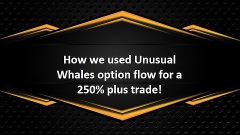 How we used @UnusualWhales option flow for a 250% plus trade!