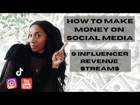 9 WAYS INFLUENCERS MAKE MONEY | Multiple streams of income through social media | 2022 | MELRWHITE