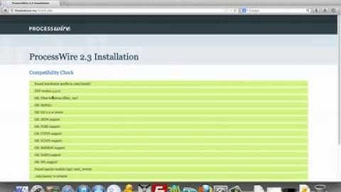 7 Getting Started With ProcessWire - Running Through The ProcessWire 2 3 Installer