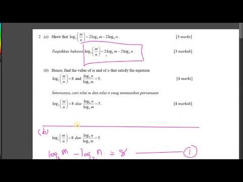 Soalan 2b Kertas 2 Matematik Tambahan Peperiksaan Pertengahan Tahun Mpp2 Terengganu 2020 Youtube