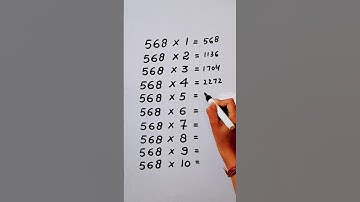 Write the Table of 568 in 17 second only..#maths #mathshack #mathematicks ‎@study_care0 