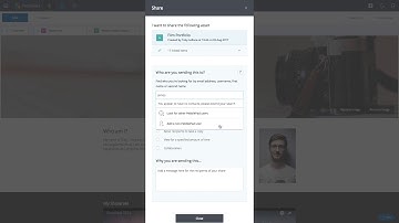 Share assets with a non-PebblePad user