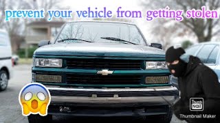 how to prevent your 88-98 Chevy Silverado from being stolen #shorts