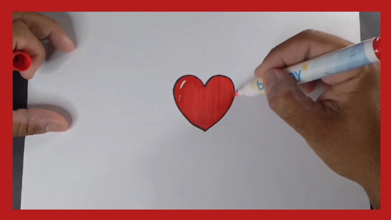 Como Desenhar um Coração Perfeito: Passo a Passo (Tutorial Simples ...