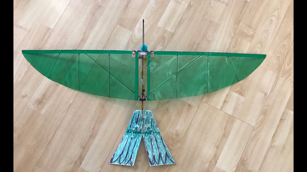 Light radio controlled ornithopter development B90V1 YouTube