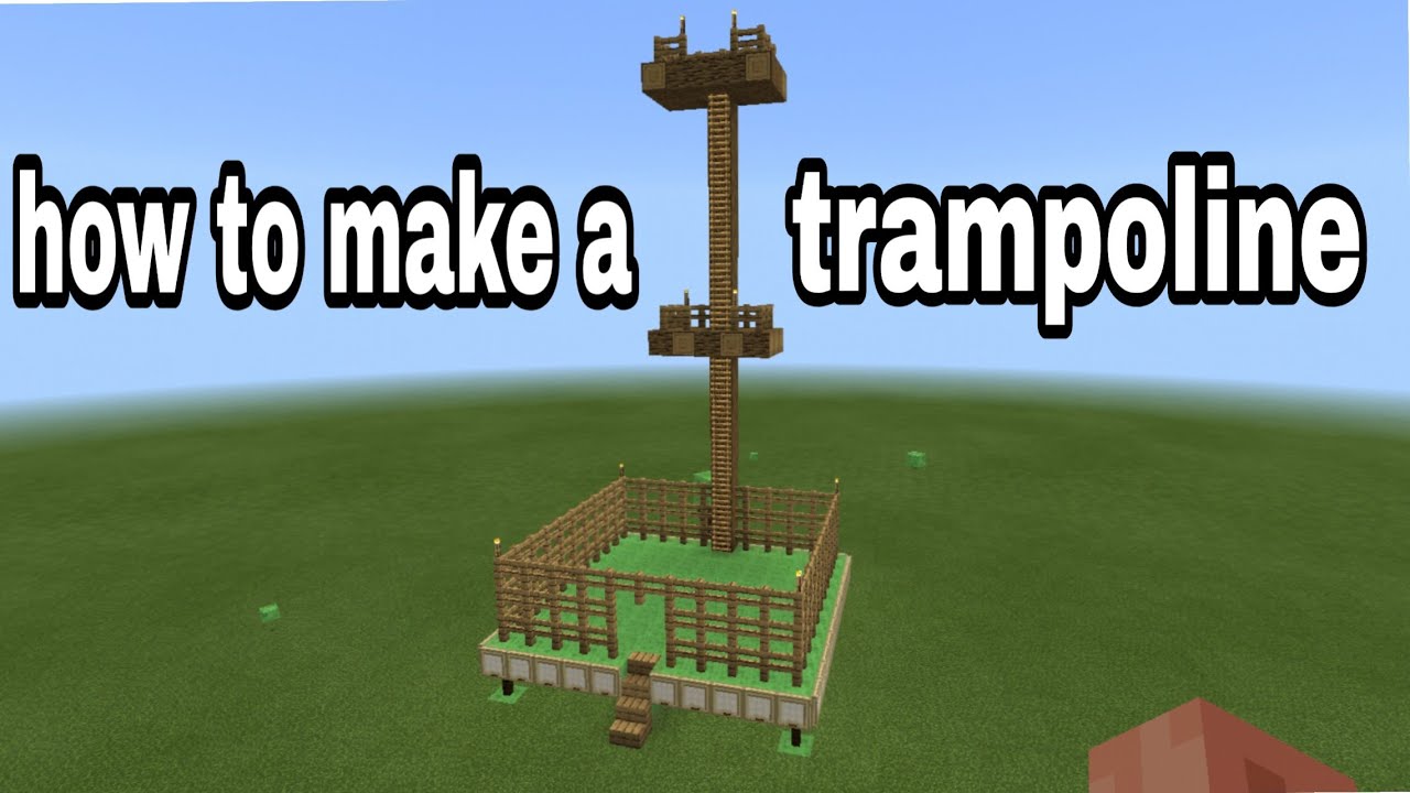Minecraft how to make a trampoline YouTube