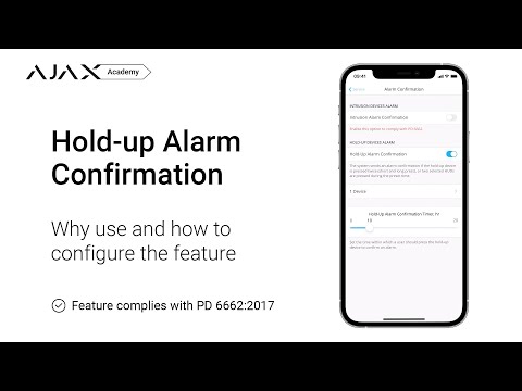 PD 6662:2017 | How to set up hold-up alarm confirmation in the Ajax security system