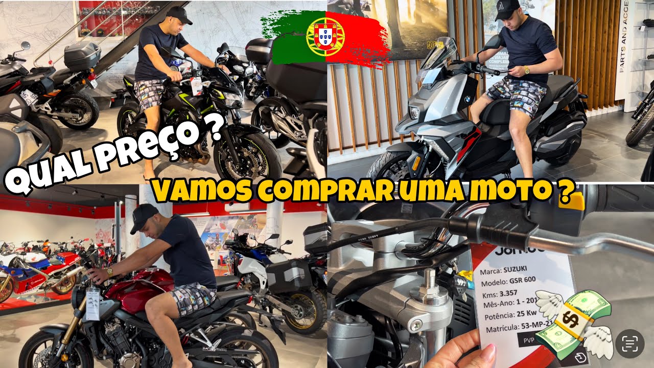 FOMOS EM UMA LOJA DE MOTOS AQUI EM Portugal!
