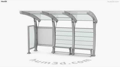 Modern Bus Stop 3D model by 3DModels.org