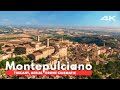 MONTEPULCIANO in the morning by drone 4K | Aerial  Italy footage |  Tuscany from above