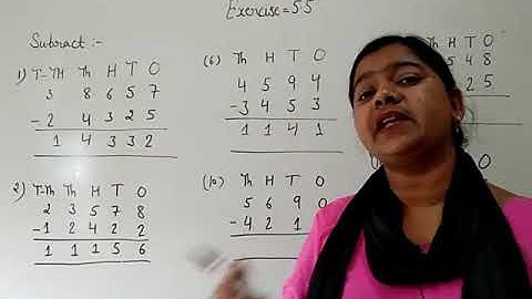 JIET Convent School Class 4th Subject Math Ex 5.5 Topic Subtraction