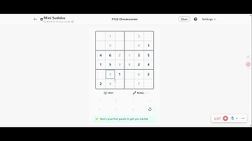 Linkedin Mini Sudoku #122 Today