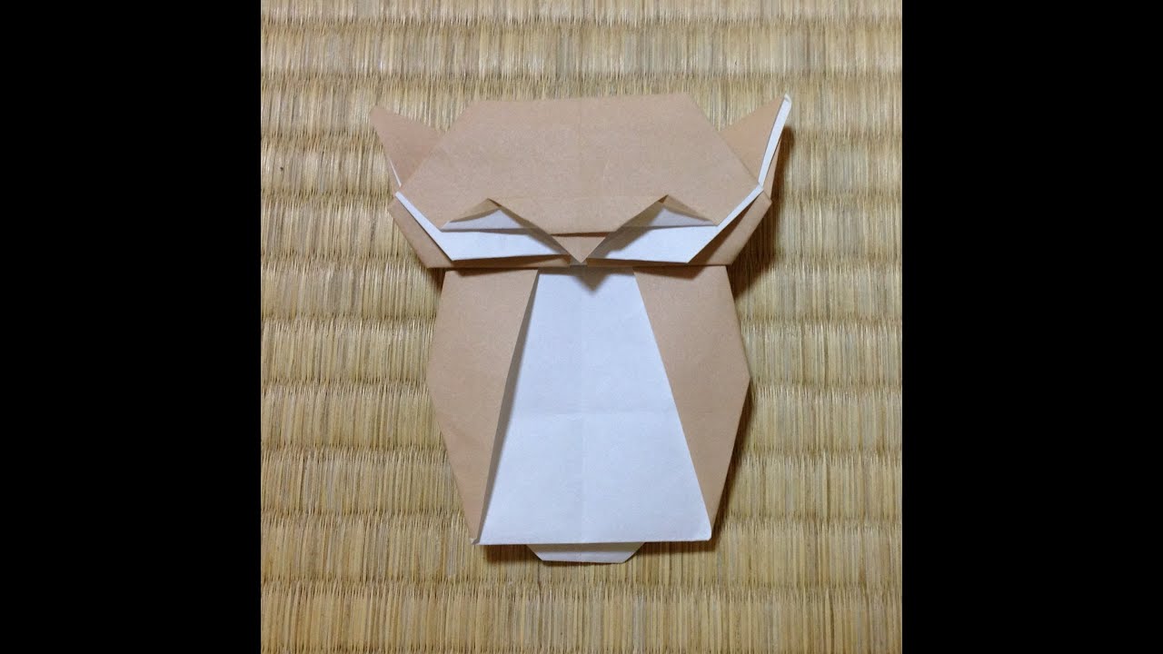 折り紙 フクロウ みみずく 折り方 作り方 'owl' origami Doovi