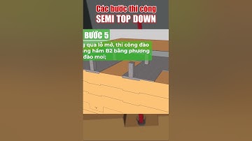 Các bước thi công Semi top down dành cho công trình có nhiều tầng hầm #shorts