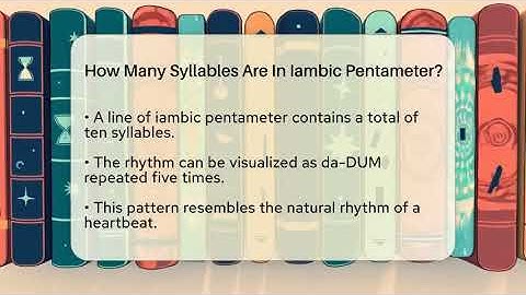 How Many Syllables Are In Iambic Pentameter? - The Prose Path