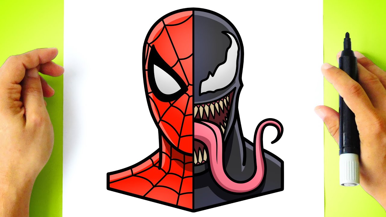 Como DESENHAR o HOMEM ARANHA vs VENOM - Cómo DIBUJAR a SPIDER MAN vs VENOM - DRAW SPIDER MAN / VENOM
