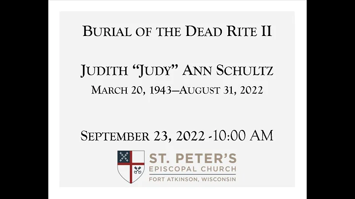 Funeral for Judith "Judy" Schultz